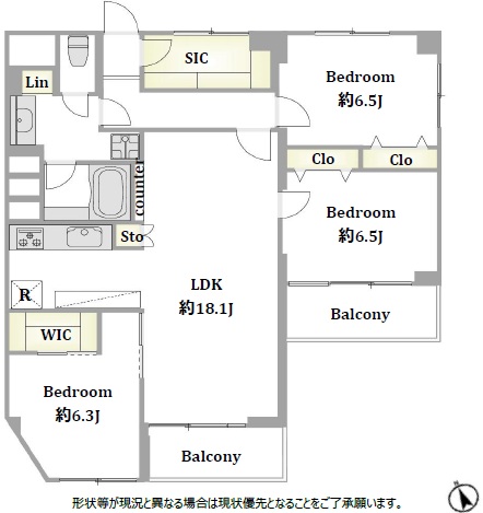 まんしょん中目黒-間取り