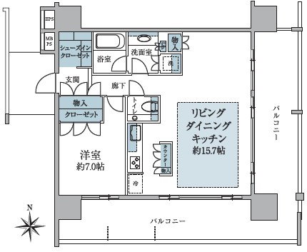 アトラス渋谷公園通り8階-間取り