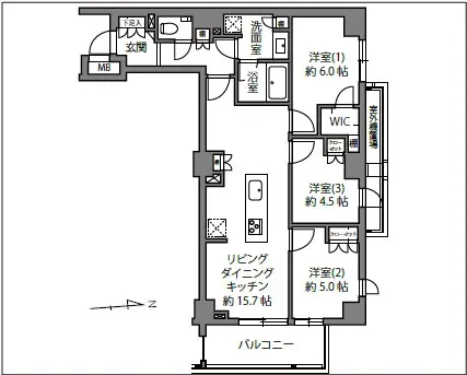 オープンレジデンシア中野-間取り