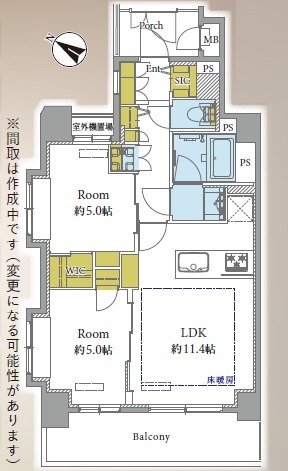 クレッセント渋谷神泉301号室-間取り