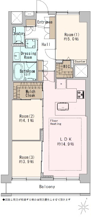 サンビューハイツ渋谷406号室-間取り