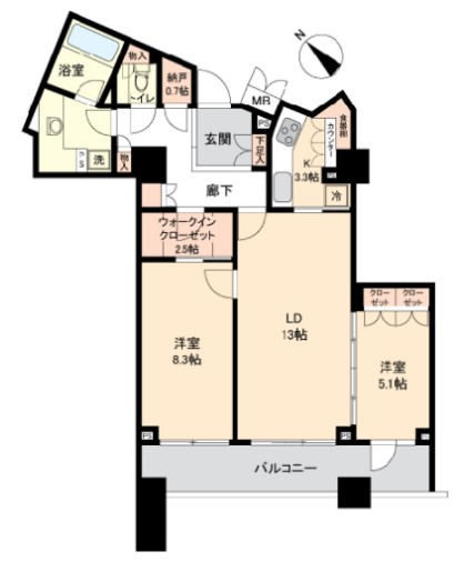 パークハウス広尾3階-間取り