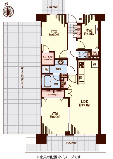 中野方南町グランドハイツ-間取り