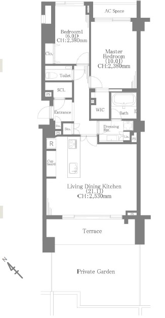 神宮前五丁目ブランシェ1階-間取り