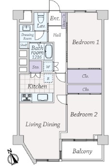 まんしょん中目黒2階-間取り