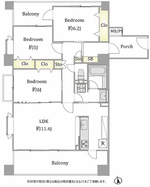 クリオ方南町壱番館-間取り
