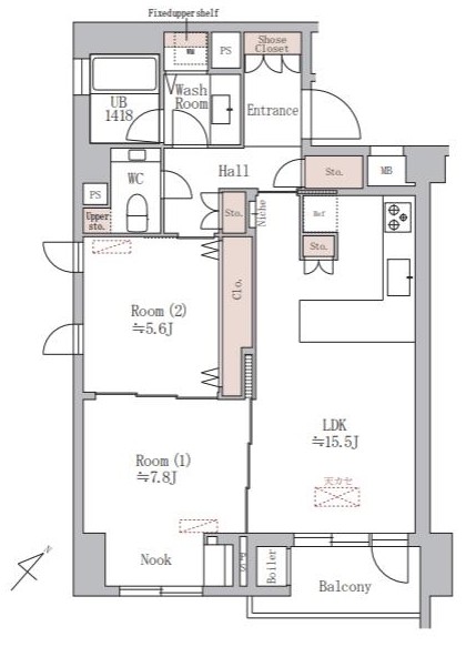 ジェイパーク渋谷東-間取り