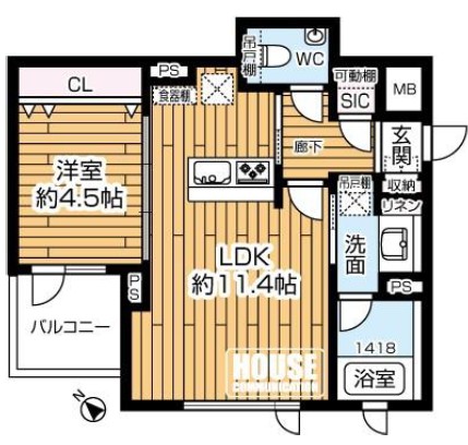 デュオヴェール渋谷初台-間取り