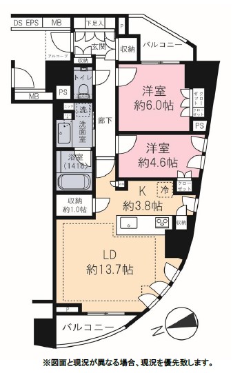 プラウド渋谷東6階-間取り