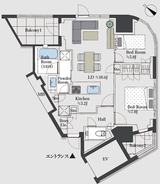 プラウド渋谷東-間取り