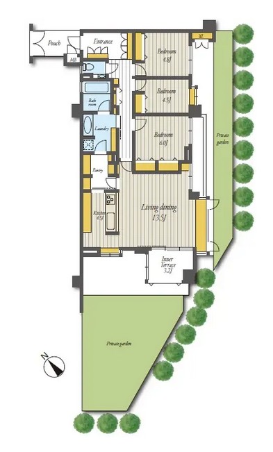オーベル桜上水1階-間取り