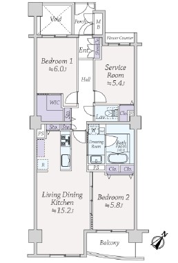 クレッセント目黒青葉台7階-間取り