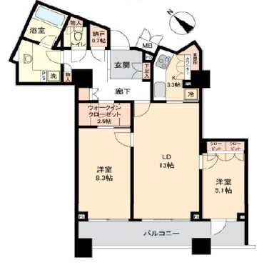 パークハウス広尾304号室-間取り