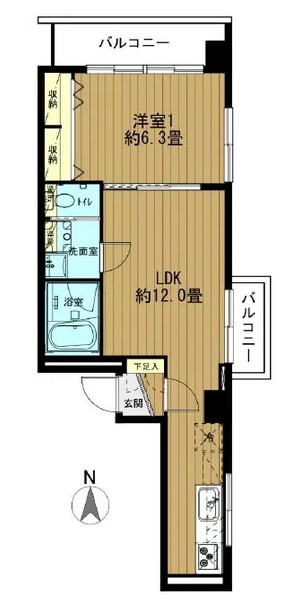 東高ペアシティ3階-間取り