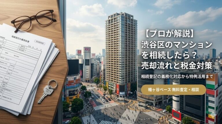 渋谷区のマンションを相続したら？売却の流れと税金対策をプロが徹底解説