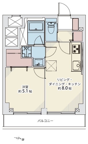 秀和幡ヶ谷レジデンス905号室-間取り
