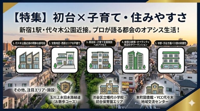 【30代ファミリー必見】初台は住みやすい？子育て支援・スーパーまで網羅