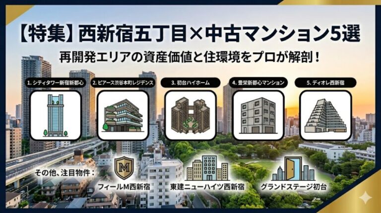 【プロ厳選】西新宿五丁目の中古マンション8選！幡ヶ谷ベース監修