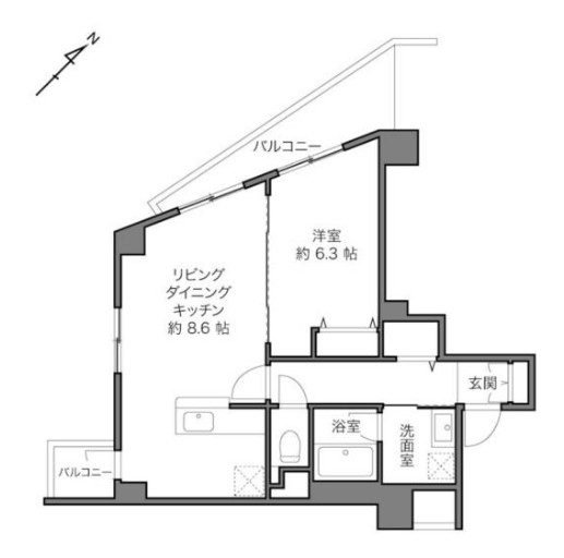 ライオンズガーデン幡ヶ谷6階-間取り