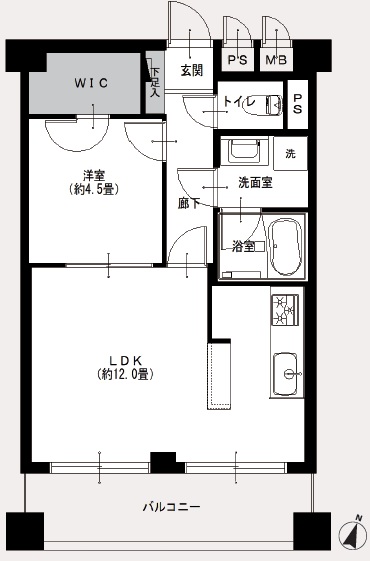 ライオンズマンション幡ヶ谷502号室-間取り