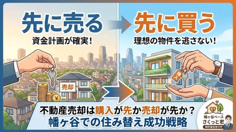 不動産売却は購入が先か売却が先か？ 幡ヶ谷での住み替え成功戦略