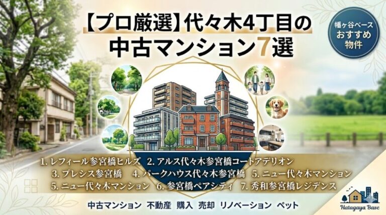 参宮橋駅（代々木4丁目）の中古マンション特集7選！【幡ヶ谷ベース監修】new