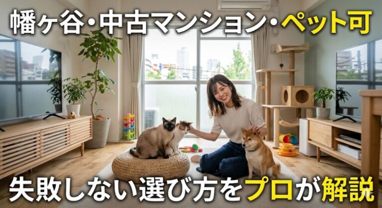 幡ヶ谷でペットと暮らす中古マンション選び！【地元の不動産屋が解説】