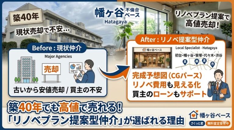 築40年でも高値で売れる！ 「リノベプラン提案型仲介」が選ばれる理由