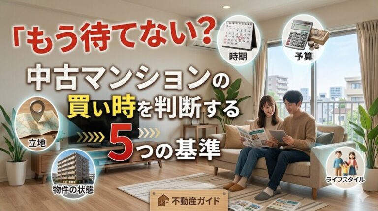 「もう待てない？」中古マンションの買い時を判断する5つの基準