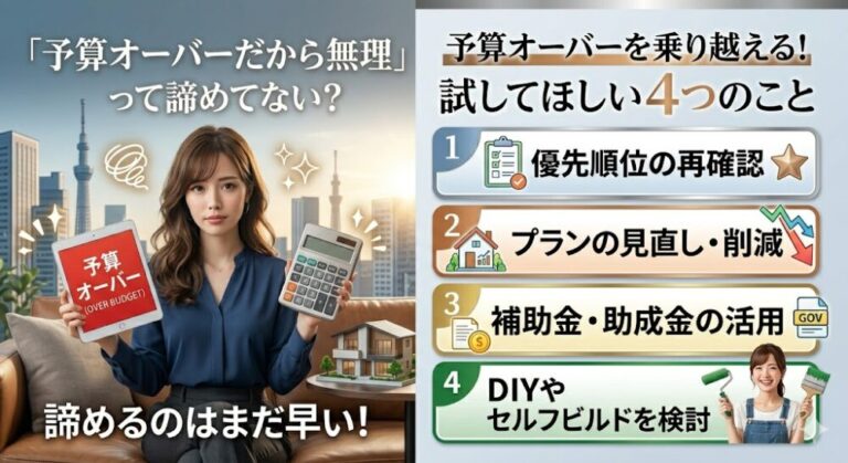 「予算オーバーだから無理」って諦めてない？試してほしい4つのこと