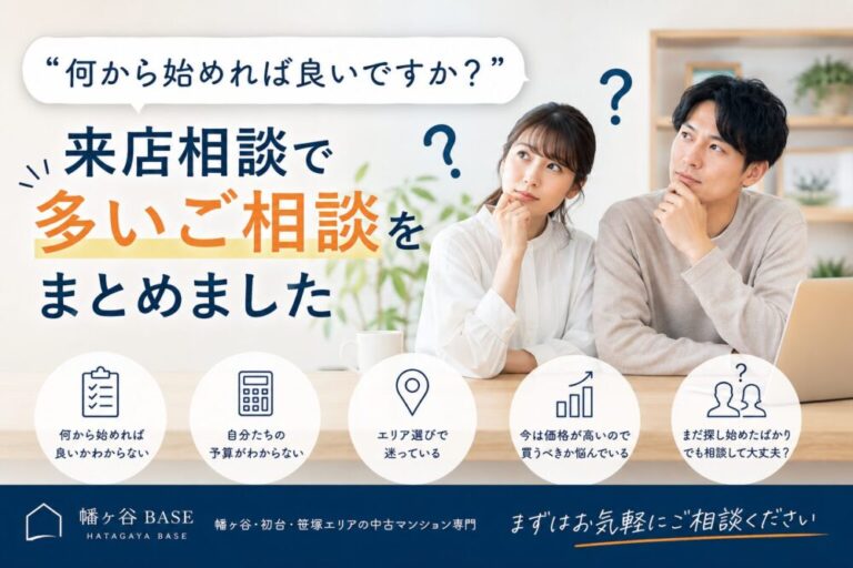 「何から始めれば良いですか？」来店相談で多いご相談をまとめました