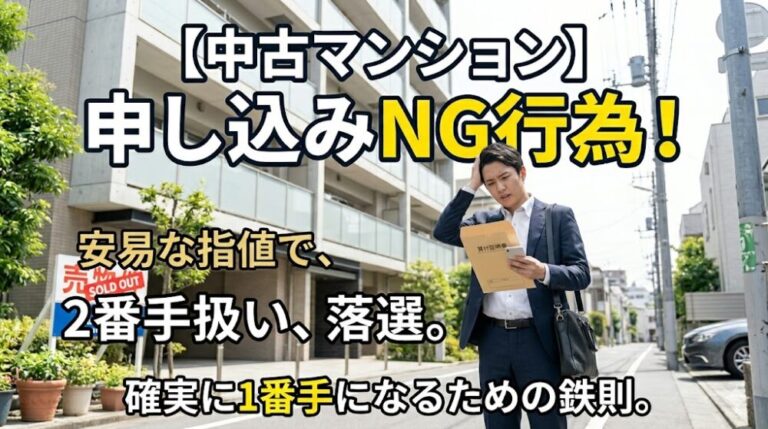 「申し込みしたのに買えなかった…」中古マンション購入で多い失敗