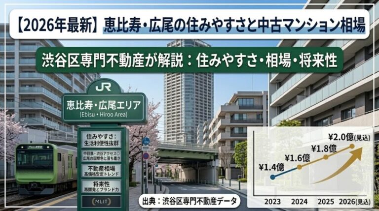 【2026年最新】恵比寿・広尾の住みやすさと中古マンション相場｜渋谷区専門が解説