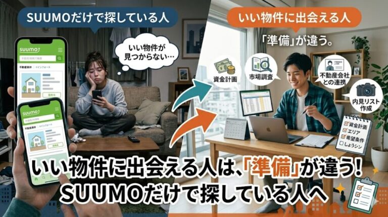 いい物件に出会える人は「準備」が違う｜SUUMOだけで探している人へ