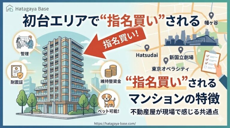 初台で“指名買い”されるマンションの特徴｜幡ヶ谷とは違う売れ方