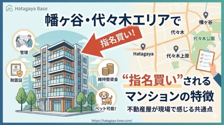 幡ヶ谷で“指名買い”されるマンションの特徴｜地元不動産屋が現場で感じる共通点