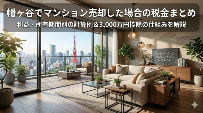 幡ヶ谷・代々木エリアのマンション売却と税金ガイド｜シュミレーション付
