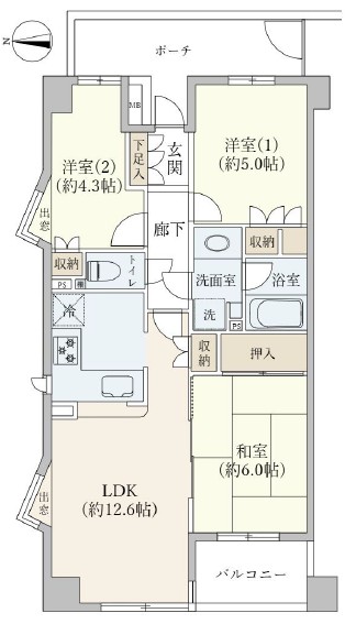 笹塚パークホームズ-間取り
