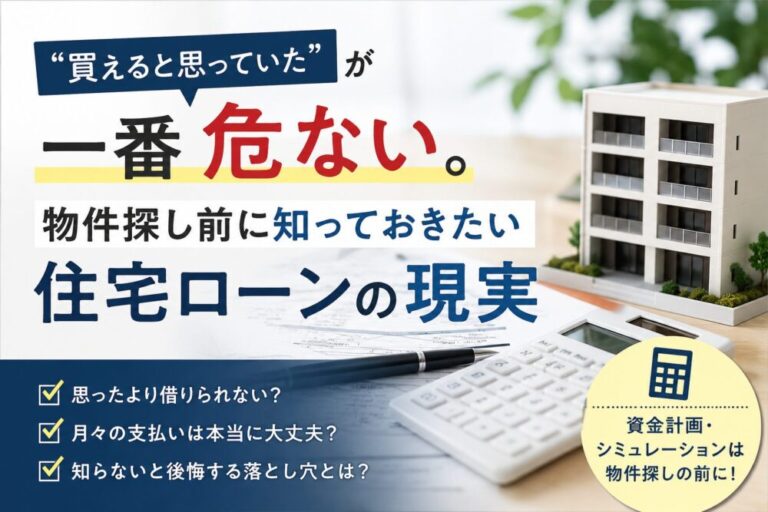 “買えると思っていた”が一番危ない。物件探し前に知っておきたい住宅ローンのこと