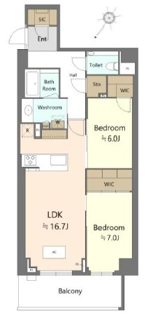 ブランズ渋谷常盤松206号室-間取り