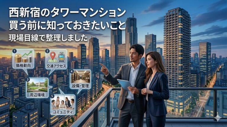 西新宿のタワーマンションを買う前に知っておきたいこと。現場目線で整理しました