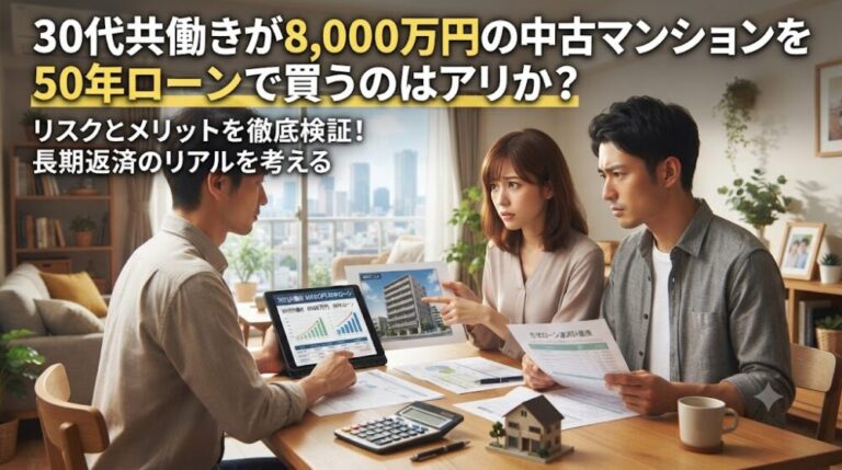30代共働きが8,000万円の中古マンションを50年ローンで買うのはアリか