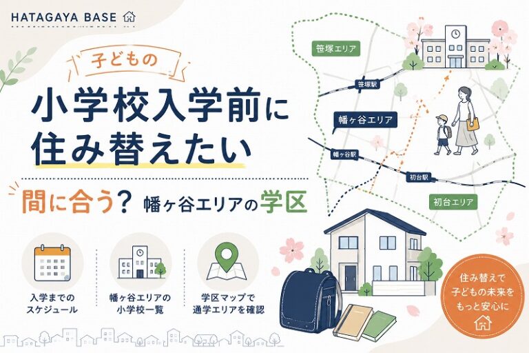 子どもの小学校入学前に住み替えたい｜間に合う？幡ヶ谷エリアの学区