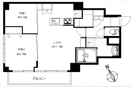 新中野マンション-間取り
