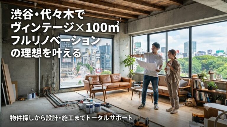 渋谷・代々木でヴィンテージ×100平米をフルリノベしたい人へ