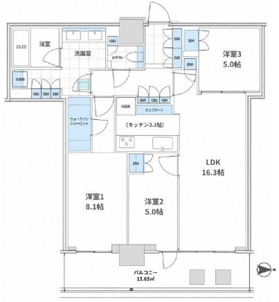 パークシティ中野ザ‧タワーブリーズ405号室-間取り