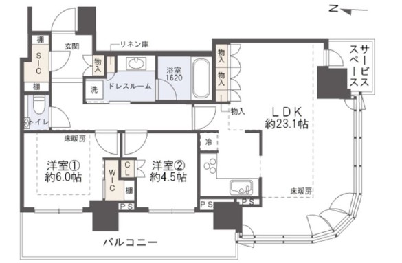 パークシティ中野ザ‧タワーエアーズ-間取り