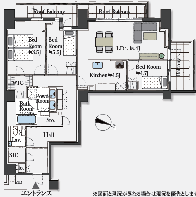 ブランズ渋谷常盤松-間取り