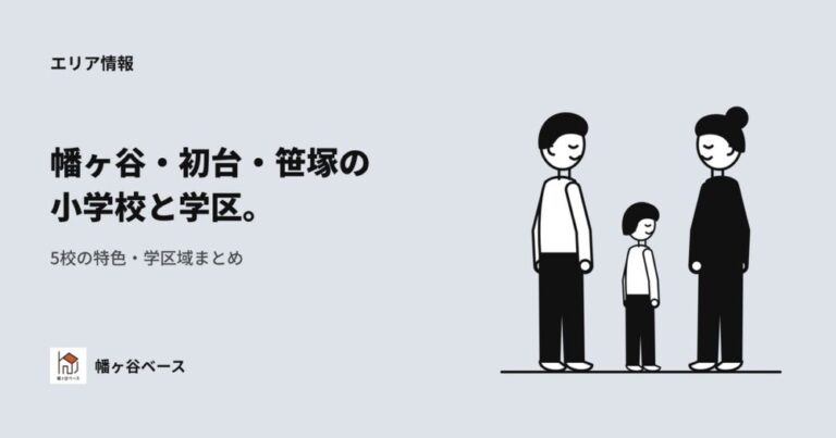 幡ヶ谷・初台・笹塚の小学校と学区｜5校の特色・学区域まとめ【2025年版】
